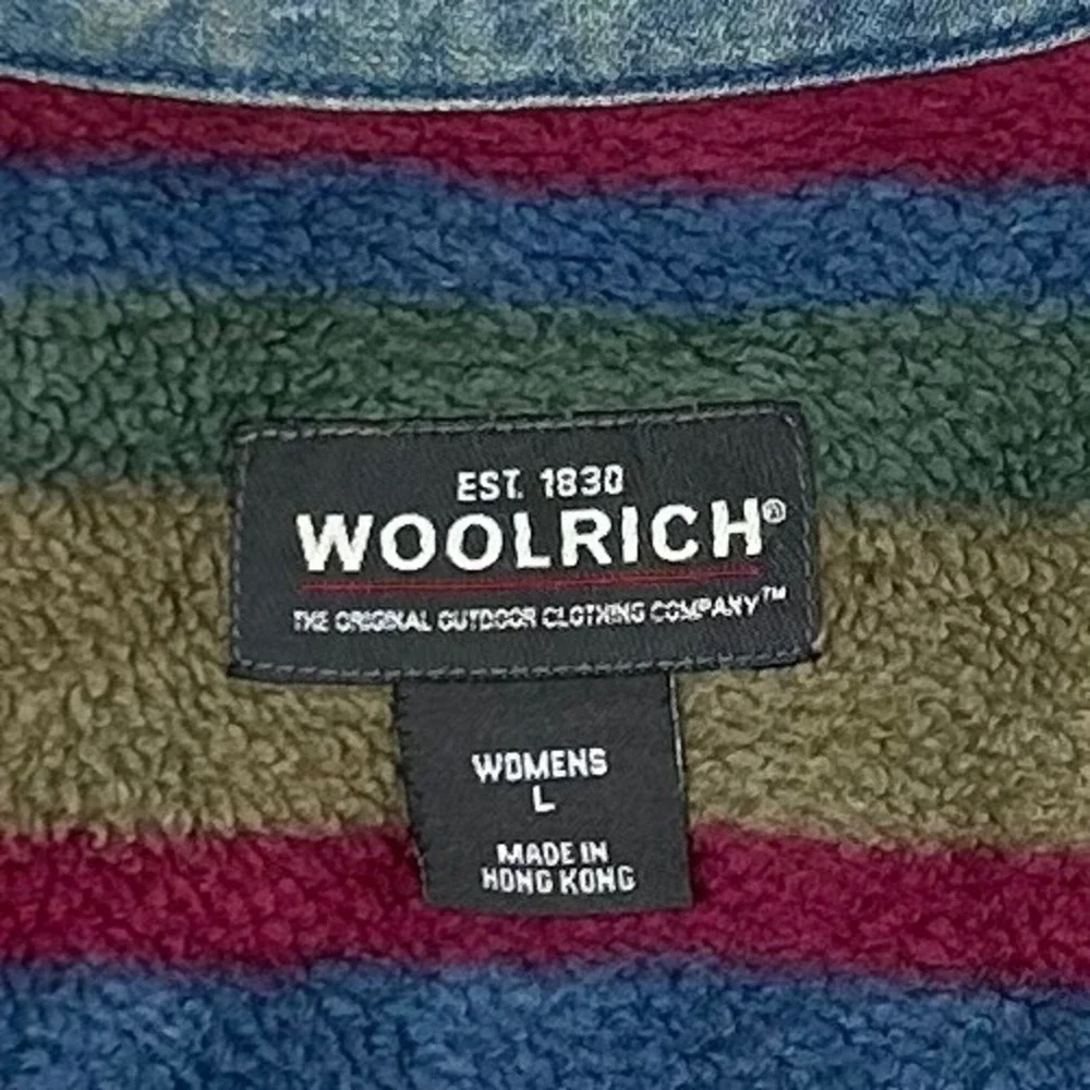 Woolrich Womens Blue Denim Fleece Lined Shirt Jacket Opal 22374 Large L